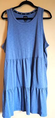 Gap Dress Women's XXL  Blue Sleeveless Short Pull Over Summer Beach Pockets